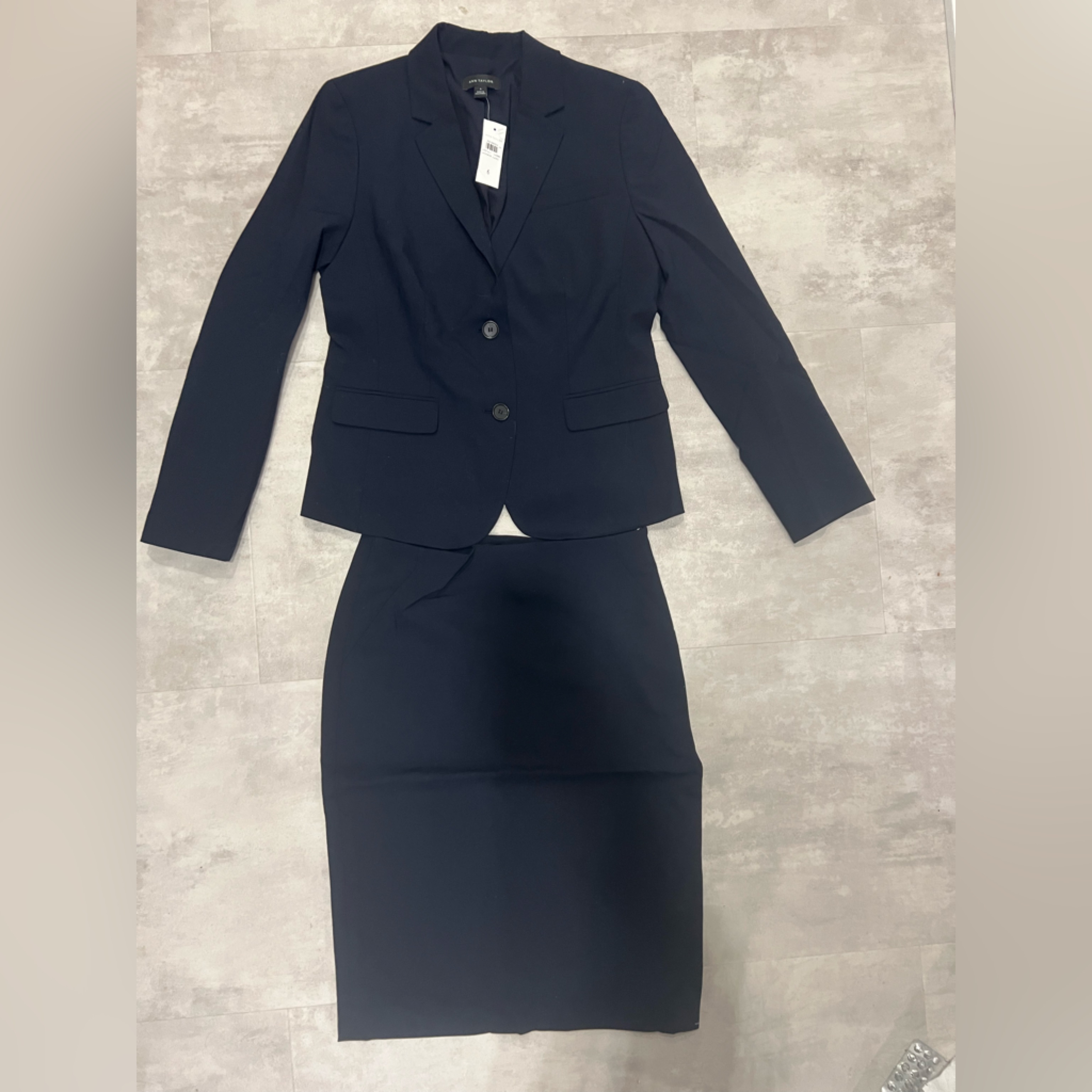 Nwt Ann Taylor Navy Blue Pencil Skirt